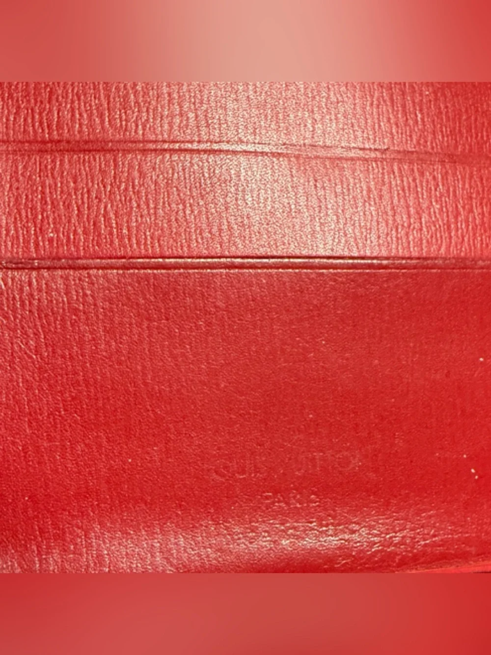 ✨Vintage Louis Vuitton LV Red Epi Leather Square Bifold Wallet
